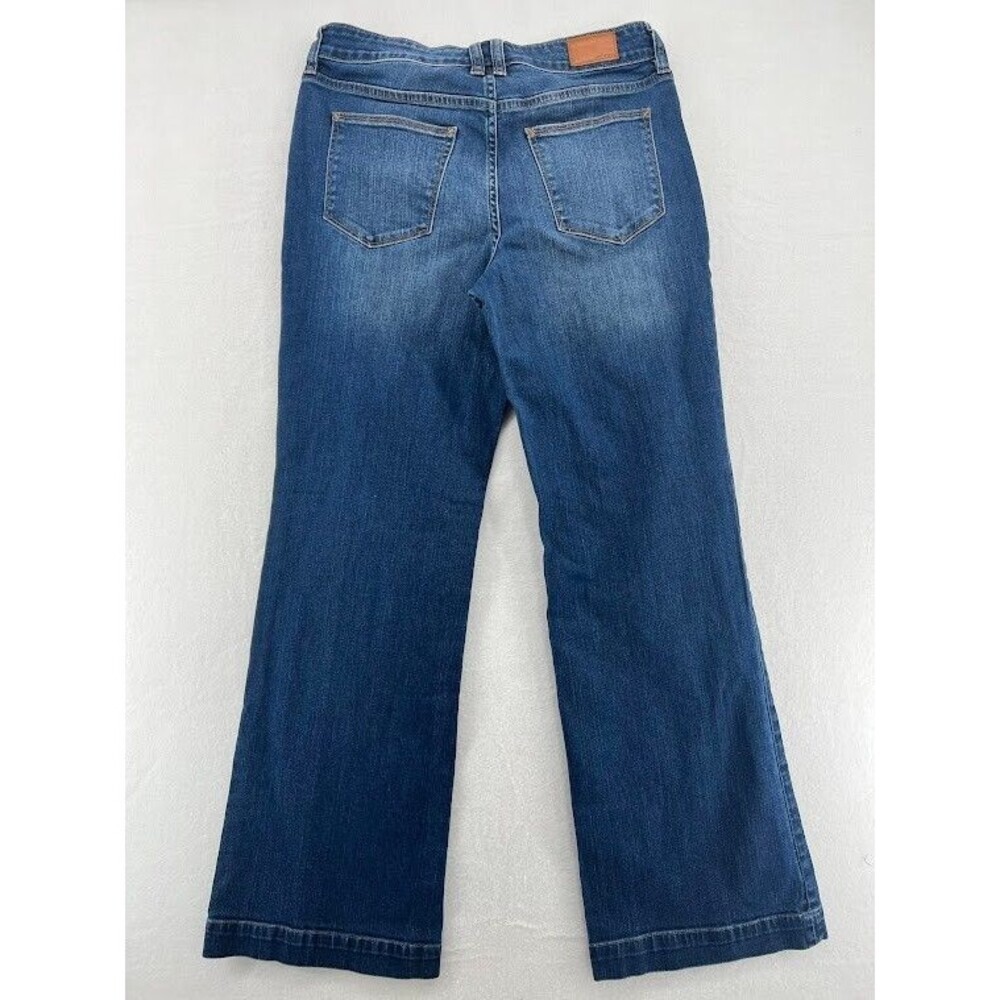 Lands End Mid Rise Trouser Jeans Flare Leg Size 10 Womens - Picture 4 of 7